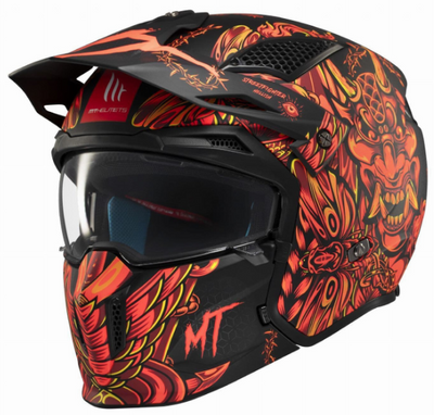 Мотошлем MT STREETFIGHTER SV Hellish B5 Matt Red M испанское качество mt-1327B021525 фото