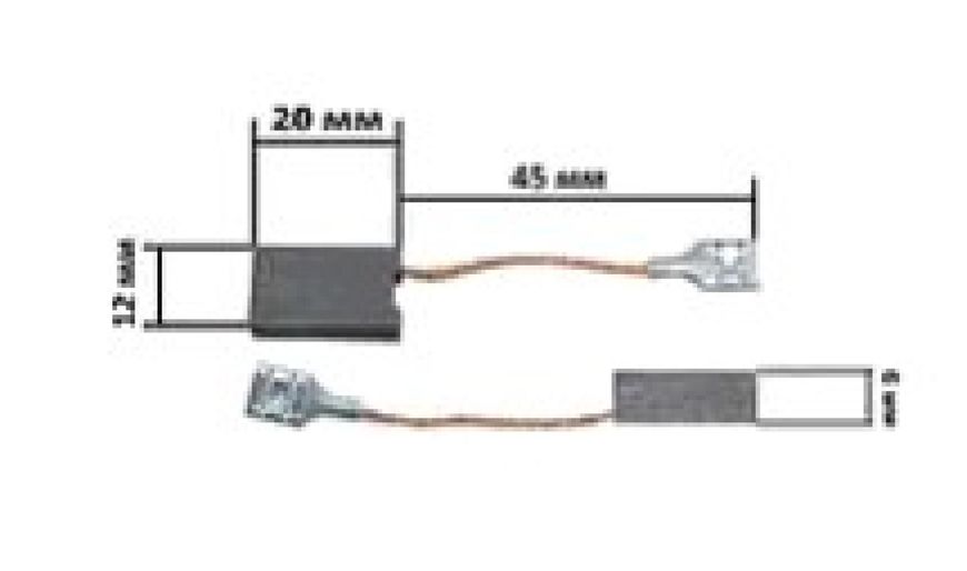 Щетки для электроинструмента 6*12*20 клема KOSA S-444621 фото